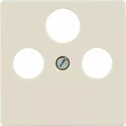 SIEMENS Plaque De Recouvrement Pour Raccord TV/SAT, Blanc électrique/ Type Protection IP20, Version 3 Trous