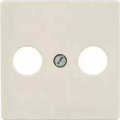 SIEMENS Plaque De Recouvrement Pour Raccord TV/SAT, Blanc Electrique/type De Protec IP2, Version 2 Trous