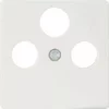 SIEMENS Plaque De Recouvrement Pour Raccord TV/SAT, Blanc Titan/ Type De Protection IP20, Version 3 Trous