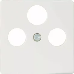 SIEMENS Plaque De Recouvrement Pour Raccord TV/SAT, Blanc Titan/ Type De Protection IP20, Version 3 Trous