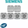 Lot De 2 Va Et Vient Silver Et 4 Prises 2P+T Silver - SIEMENS - SIEMENS