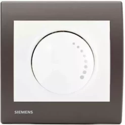 Va Et Vient Variateur 500W Blanc Delta Iris + Plaque Soft Marron - SIEMENS - SIEMENS