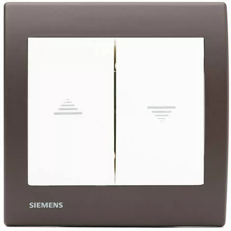Interrupteur Volet Roulant Blanc Delta Iris + Plaque Soft Marron - SIEMENS - SIEMENS 1 Interrupteur Volet Roulant Blanc Delta Iris + Plaque Soft Marron - SIEMENS - SIEMENS