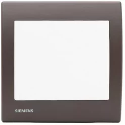 Poussoir Blanc Delta Iris + Plaque Soft Marron - SIEMENS - SIEMENS