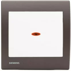 Va-et-Vient Lumineux Blanc Delta Iris + Plaque Soft Marron - SIEMENS - SIEMENS