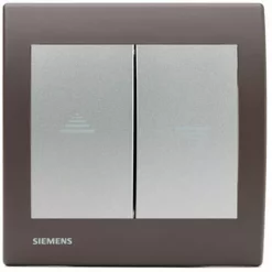 Interrupteur Volet Roulant Silver Delta Iris + Plaque Soft Marron - SIEMENS - SIEMENS