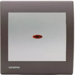 Va Et Vient Lumineux Silver Delta Iris + Plaque Soft Marron - SIEMENS - SIEMENS