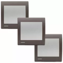 LOT 3 Va Et Vient Silver Delta Iris + Plaque Soft Marron - SIEMENS - SIEMENS