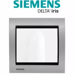 Sortie De Cable Blanc Delta Iris + Plaque Métal Alu Silver - SIEMENS - SIEMENS