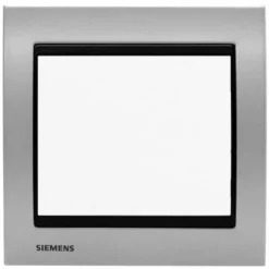 Poussoir Blanc Delta Iris + Plaque Métal Alu Silver - SIEMENS - SIEMENS