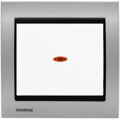 Va Et Vient Lumineux Blanc Delta Iris + Plaque Métal Alu Silver - SIEMENS - SIEMENS