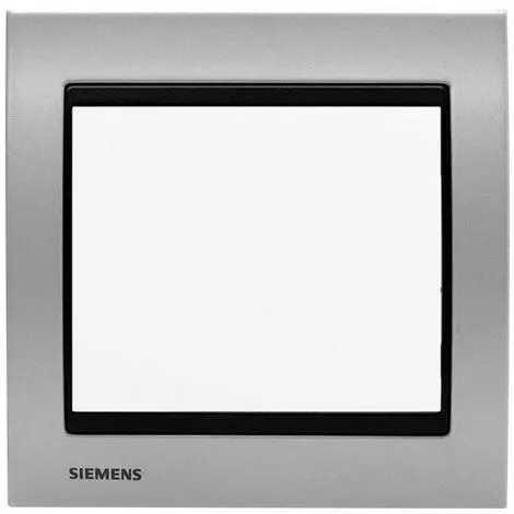 Va Et Vient Blanc Delta Iris + Plaque Métal Alu Silver - SIEMENS - SIEMENS 1 Va Et Vient Blanc Delta Iris + Plaque Métal Alu Silver - SIEMENS - SIEMENS
