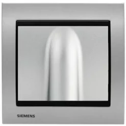 Sortie De Cable Silver Delta Iris + Plaque Métal Alu Silver - SIEMENS - SIEMENS