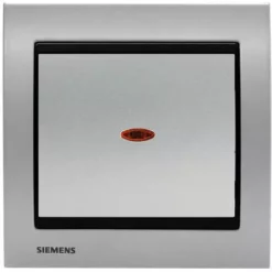 Va-et-Vient Lumineux Silver Delta Iris + Plaque Métal Alu Silver - SIEMENS - SIEMENS