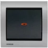 Va-et-Vient Lumineux Anthracite Delta Iris + Plaque Métal Alu Silver - SIEMENS - SIEMENS