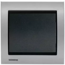 Va Et Vient Anthracite Delta Iris + Plaque Métal Alu Silver - SIEMENS - SIEMENS