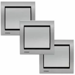 LOT 3 Va Et Vient Silver Delta Iris + Plaque Métal Alu Silver - SIEMENS - SIEMENS