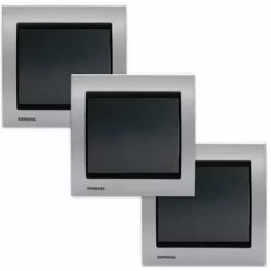 LOT 3 Va Et Vient Anthracite Delta Iris + Plaque Métal Alu Silver - SIEMENS - SIEMENS