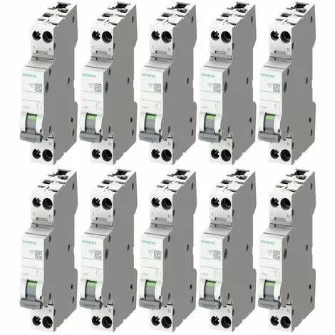Kit Interrupteurs Magnétothermiques Siemens 6A 1P+N 4,5KA Curva C 1 Module 5SL30067 1 Kit Interrupteurs Magnétothermiques Siemens 6A 1P+N 4,5KA Curva C 1 Module 5SL30067