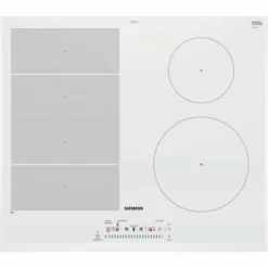 SIEMENS EX652FEB1F - Table De Cuisson A Induction - 4 Zones - 7400W - L59,2 X P52,2cm - Revetement Verre - Blanc