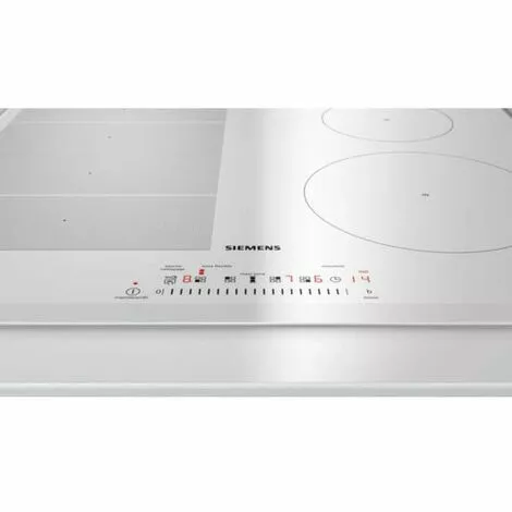 SIEMENS EX652FEB1F - Table De Cuisson A Induction - 4 Zones - 7400W - L59,2 X P52,2cm - Revetement Verre - Blanc 2 SIEMENS EX652FEB1F - Table De Cuisson A Induction - 4 Zones - 7400W - L59,2 X P52,2cm - Revetement Verre - Blanc – Image 2