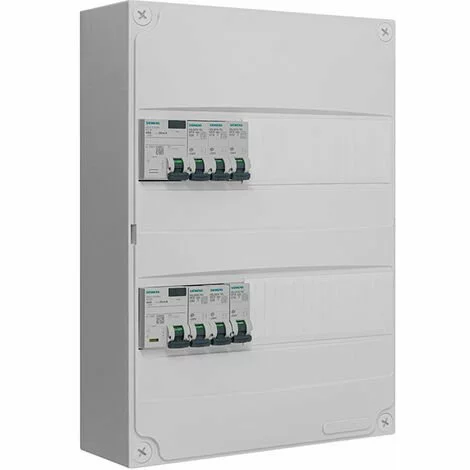 Tableau 2 Rangées Pré-équipé 2 Inter. Diff. 40A + 6 Disjoncteurs - SIEMENS - SIEMENS 1 Tableau 2 Rangées Pré-équipé 2 Inter. Diff. 40A + 6 Disjoncteurs - SIEMENS - SIEMENS