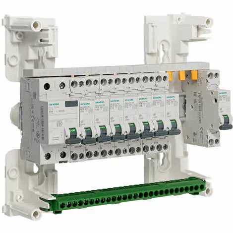 Tableau 1 Rangée Pré-équipé 1 Inter. Diff. 40A Type AC + 8 Disjoncteurs - SIEMENS - SIEMENS 2 Tableau 1 Rangée Pré-équipé 1 Inter. Diff. 40A Type AC + 8 Disjoncteurs - SIEMENS - SIEMENS – Image 2