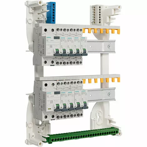 Tableau 2 Rangées Pré-équipé 2 Inter. Diff. 40A + 8 Disjoncteurs - SIEMENS - SIEMENS 2 Tableau 2 Rangées Pré-équipé 2 Inter. Diff. 40A + 8 Disjoncteurs - SIEMENS - SIEMENS – Image 2