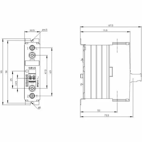Siemens 3RF2310-1AA02 Contacteur à Semi-conducteurs à Commutation Au Zéro De Tension 1 NO (T) 10.5 A 1 Pc(s) 4 Siemens 3RF2310-1AA02 Contacteur à Semi-conducteurs à Commutation Au Zéro De Tension 1 NO (T) 10.5 A 1 Pc(s) – Image 4