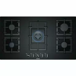 Table Verre Gaz 90cm Noir Fleur De Plan - Ep9a6qb90 - Siemens - Noir