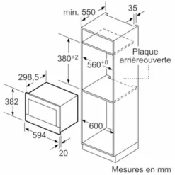 Micro-ondes Solo 21l 900w Encastrable - Bf634rgw1 - Siemens - Blanc -SIEMENS Soldes 54094041 4