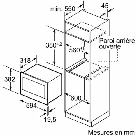 Micro-ondes + Grill Encastrable 21l 900w Inox - Be634lgs1 - Siemens - Noir Et Inox 2 Micro-ondes + Grill Encastrable 21l 900w Inox - Be634lgs1 - Siemens - Noir Et Inox – Image 2