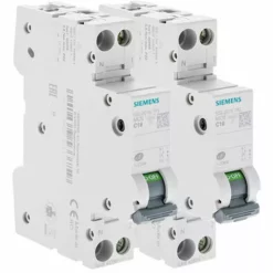 Lot De 2 Disjoncteurs électriques Phase + Neutre 16A - SIEMENS - SIEMENS