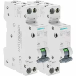 Lot De 2 Disjoncteurs électriques Phase + Neutre 20A - SIEMENS - SIEMENS