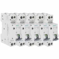 Lot De 5 Disjoncteurs électriques Phase + Neutre 20A - SIEMENS - SIEMENS