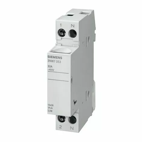 Siemens 3NW7053 Porte-fusible Cylindrique 1P+N 32A 690VAC - Gris 1 Siemens 3NW7053 Porte-fusible Cylindrique 1P+N 32A 690VAC - Gris