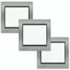 LOT 3 Va Et Vient Blanc Delta Iris + Plaque Métal Texturé Alu Silver - SIEMENS - SIEMENS