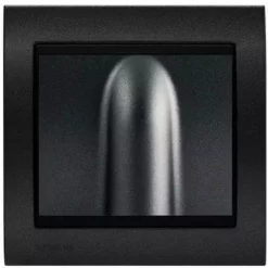 Sortie De Cable Anthracite Delta Iris + Plaque Métal Texturé Alu Noir - SIEMENS - SIEMENS