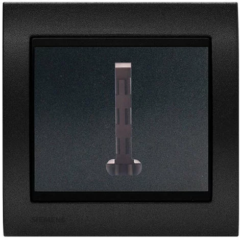 Prise Téléphone Gris Anthracite Delta Iris + Plaque Métal Texturé Alu Noir - SIEMENS - SIEMENS 1 Prise Téléphone Gris Anthracite Delta Iris + Plaque Métal Texturé Alu Noir - SIEMENS - SIEMENS