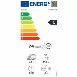 Lave-vaisselle Pose Libre SIEMENS SN23EC14CE IQ300- 13 Couverts - Induction - L60cm - Home Connect - 44dB - Black Inox -SIEMENS Soldes 58064745 4