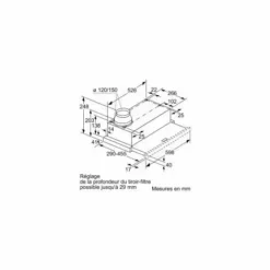 Hotte Tiroir 500m³/h SIEMENS 60cm B, LI64MB521 - Argent 9 Hotte Tiroir 500m³/h SIEMENS 60cm B, LI64MB521 - Argent -SIEMENS Soldes 58159153 5