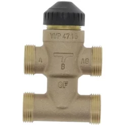 Vanne 3 Voies Pour Terminaux, PN16, Avec Bipasse Réf VMP47.15-2.5 SIEMENS, Vanne De Régulation 3 Voies, Laiton, Doré, VMP45, 84818051