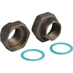 Raccord Union En Fte Phosphaté Et Huilé (jeu De 2) SIEMENS, Raccord Union, Fonte Malléable, Galvanisé, A Visser, 40X49, 1" 1/2