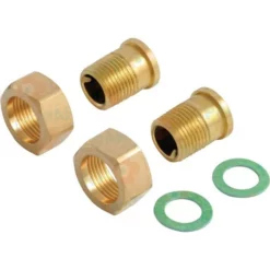 Raccord Union En Laiton (jeu De 2) Réf. BPZ:ALG142 SIEMENS, Raccord Union, Laiton, A Visser, Dn
