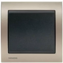 Va Et Vient Anthracite Delta Iris + Plaque Métal Champagne - SIEMENS - SIEMENS