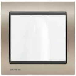 Sortie De Cable Blanc Delta Iris + Plaque Métal Champagne - SIEMENS - SIEMENS