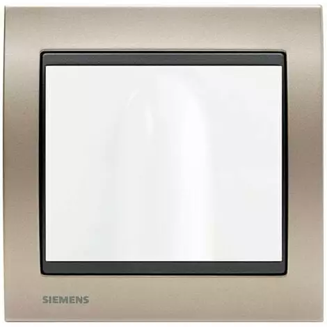 Sortie De Cable Blanc Delta Iris + Plaque Métal Champagne - SIEMENS - SIEMENS 1 Sortie De Cable Blanc Delta Iris + Plaque Métal Champagne - SIEMENS - SIEMENS