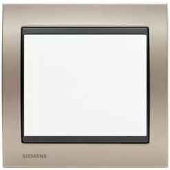 Va-et-Vient Blanc Delta Iris + Plaque Métal Champagne - SIEMENS - SIEMENS