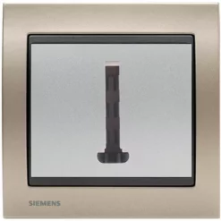 Prise Téléphone Silver Delta Iris + Plaque Métal Champagne - SIEMENS - SIEMENS