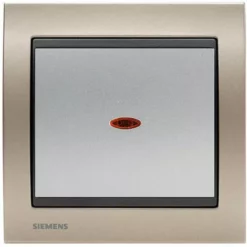 Va-et-Vient Lumineux Silver Delta Iris + Plaque Métal Champagne - SIEMENS - SIEMENS